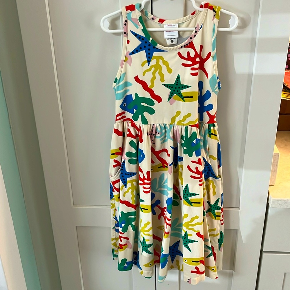 Hanna Anderson girls Racerback dress with under the sea print